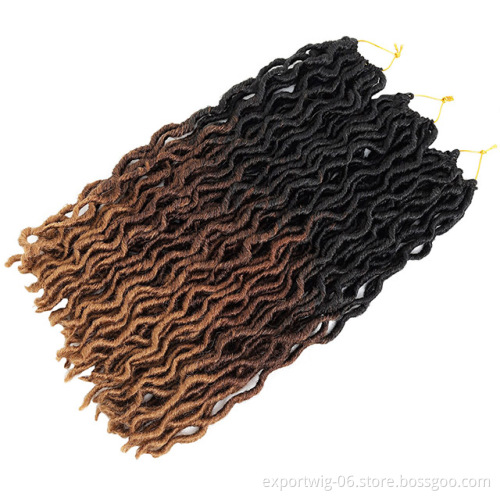 Wholesale Synthetic Hair Wavy Gypsy Locs Hot Selling Crochet Hair Extensions Curly Wave Gypsy Locs